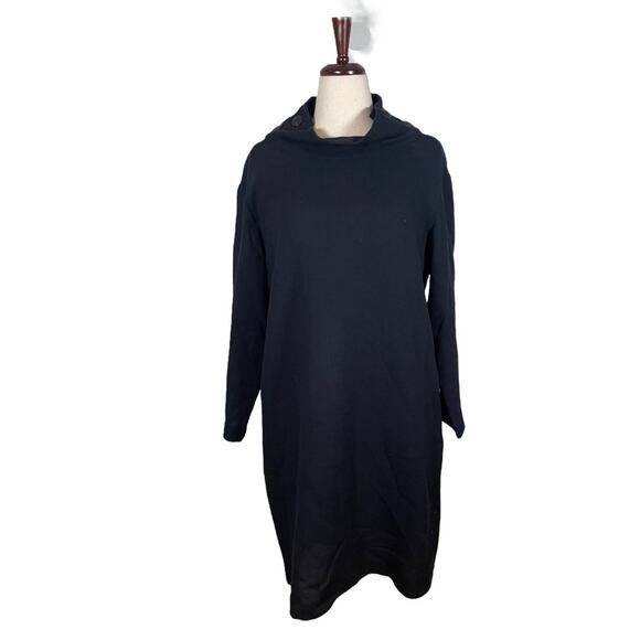 Antonelli Firenze Italy 100% Virgin Wool Cowl Neck Shift Dress Size: 48 /US 12 - Picture 1 of 5